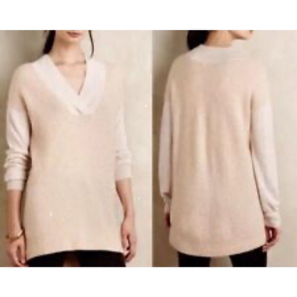 Anthropologie Moth Alpaca Wool V Neck Sweater Size XS Womens